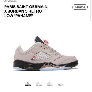 Jordan 5 Retro Low 'Paname' - Gray and Black